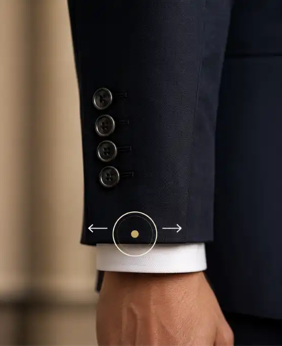 Suit sleeve shortening